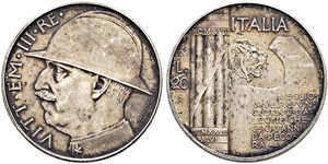 20 Lira 意大利王國 (1861-1946)  Vittorio Emanuele III (1869 - 1947)