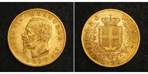 20 Lira 意大利王國 (1861-1946) 金 维托里奥·埃马努埃莱二世
