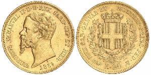 20 Lira 意大利王國 (1861-1946) 金 维托里奥·埃马努埃莱二世