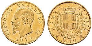 20 Lira 意大利王國 (1861-1946) 金 维托里奥·埃马努埃莱二世
