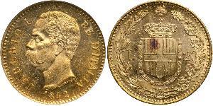 20 Lira 意大利王國 (1861-1946) 金 Umberto I (1844-1900)