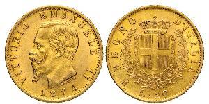 20 Lira 意大利王國 (1861-1946) 金 维托里奥·埃马努埃莱二世