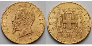 20 Lira 意大利王國 (1861-1946) 金 维托里奥·埃马努埃莱二世
