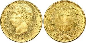 20 Lira 意大利王國 (1861-1946) 金 Umberto I (1844-1900)