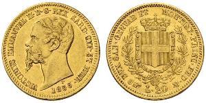 20 Lira 意大利王國 (1861-1946) 金 维托里奥·埃马努埃莱二世