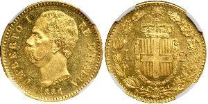 20 Lira 意大利王國 (1861-1946) 金 Umberto I (1844-1900)