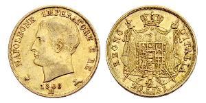 20 Lira 義大利王國 (拿破崙時代) (1805 - 1814) 金 拿破仑一世(1769 - 1821)