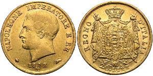 20 Lira 義大利王國 (拿破崙時代) (1805 - 1814) 金 拿破仑一世(1769 - 1821)
