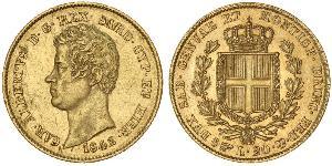 20 Lira 薩丁尼亞王國 (1324 - 1861) / 意大利 金 卡洛·阿尔贝托 (1798 - 1849)