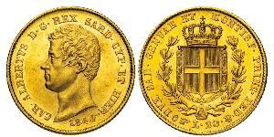 20 Lira 薩丁尼亞王國 (1324 - 1861) / 意大利 金 卡洛·阿尔贝托 (1798 - 1849)