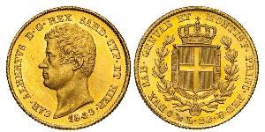20 Lira 薩丁尼亞王國 (1324 - 1861) / 意大利 金 卡洛·阿尔贝托 (1798 - 1849)