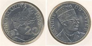 20 Macuta Republic of Zaire (1971 - 1997) Níquel/Cobre 