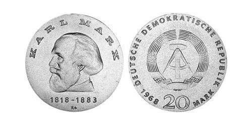 20 Mark Repubblica Democratica Tedesca (1949-1990) Argento 