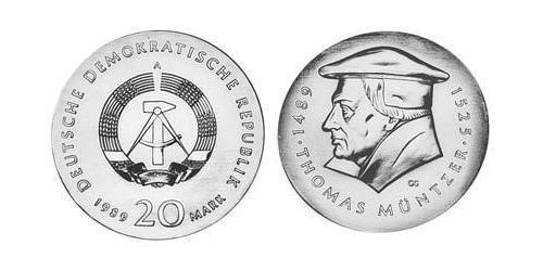 20 Mark Repubblica Democratica Tedesca (1949-1990) Argento 