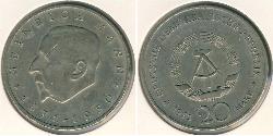 20 Mark République démocratique allemande (1949-1990) Cuivre/Nickel 