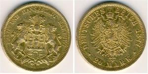 20 Mark German Empire (1871-1918) Gold 