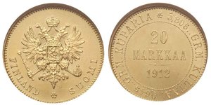 20 Mark Großfürstentum Finnland (1809 - 1917) / Russisches Reich (1720-1917) Gold Alejandro III (1845 -1894)