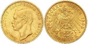 20 Mark Großherzogtum Hessen (1806 - 1918) Gold Ernst Ludwig (Hessen-Darmstadt, Großherzog) (1868 - 1937)