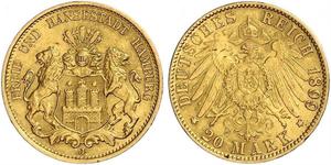 20 Mark Hamburg Gold 