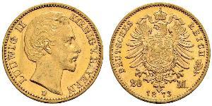 20 Mark Kingdom of Bavaria (1806 - 1918) Gold Ludwig I of Bavaria (1786 – 1868)