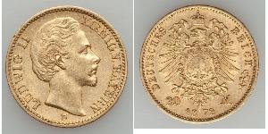 20 Mark Kingdom of Bavaria (1806 - 1918) Gold Ludwig I of Bavaria (1786 – 1868)