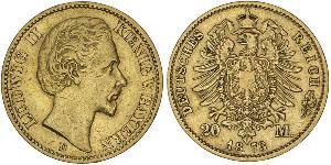 20 Mark Kingdom of Bavaria (1806 - 1918) Gold Ludwig I of Bavaria (1786 – 1868)