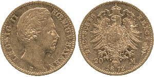 20 Mark Kingdom of Bavaria (1806 - 1918) Gold Ludwig I of Bavaria (1786 – 1868)