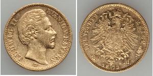 20 Mark Kingdom of Bavaria (1806 - 1918) Gold Ludwig I of Bavaria (1786 – 1868)