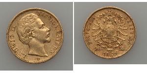 20 Mark Kingdom of Bavaria (1806 - 1918) Gold Ludwig I of Bavaria (1786 – 1868)