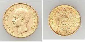 20 Mark Kingdom of Bavaria (1806 - 1918) Gold Otto of Bavaria (1848 – 1916)