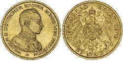 20 Mark Kingdom of Prussia (1701-1918) Gold Wilhelm II, German Emperor (1859-1941)