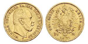 20 Mark Kingdom of Prussia (1701-1918) Gold Wilhelm I, German Emperor (1797-1888)
