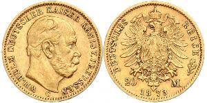 20 Mark Kingdom of Prussia (1701-1918) Gold Wilhelm I, German Emperor (1797-1888)