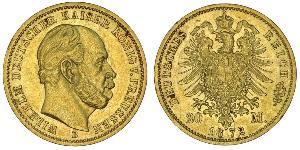 20 Mark Kingdom of Prussia (1701-1918) Gold Wilhelm I, German Emperor (1797-1888)