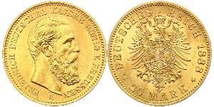 20 Mark Kingdom of Prussia (1701-1918) Gold Frederick III, German Emperor (1831-1888)