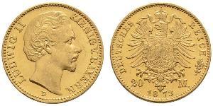 20 Mark Königreich Bayern (1806 - 1918) Gold Ludwig I. (Bayern)(1786 – 1868)
