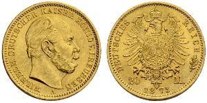 20 Mark Königreich Preußen (1701-1918) Gold Wilhelm I, German Emperor (1797-1888)