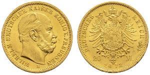 20 Mark Königreich Preußen (1701-1918) Gold Wilhelm I, German Emperor (1797-1888)
