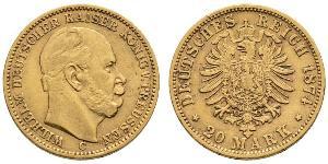 20 Mark Königreich Preußen (1701-1918) Gold Wilhelm I, German Emperor (1797-1888)