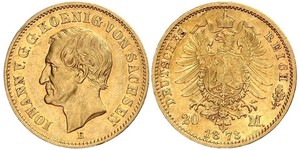 20 Mark Königreich Sachsen (1806 - 1918) Gold 