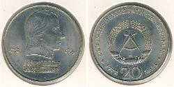 20 Mark Deutsche Demokratische Republik (1949-1990) Kupfer/Nickel 
