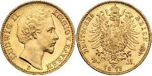 20 Mark Royaume de Bavière (1806 - 1918) Or Louis Ier de Bavière(1786 – 1868)