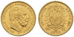 20 Mark Royaume de Prusse (1701-1918) Or Wilhelm I, German Emperor (1797-1888)