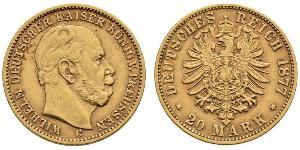 20 Mark Royaume de Prusse (1701-1918) Or Wilhelm I, German Emperor (1797-1888)