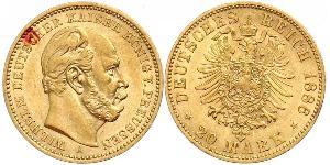 20 Mark Royaume de Prusse (1701-1918) Or Wilhelm I, German Emperor (1797-1888)