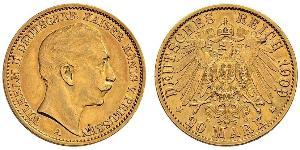 20 Mark Royaume de Prusse (1701-1918) Or Wilhelm II, German Emperor (1859-1941)