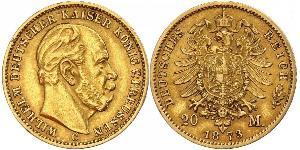 20 Mark Royaume de Prusse (1701-1918) Or Wilhelm I, German Emperor (1797-1888)