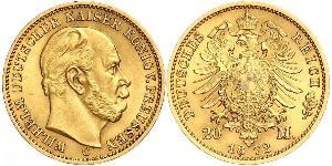 20 Mark Royaume de Prusse (1701-1918) Or Wilhelm I, German Emperor (1797-1888)