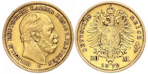 20 Mark Royaume de Prusse (1701-1918) Or Wilhelm I, German Emperor (1797-1888)