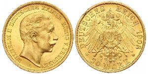 20 Mark Royaume de Prusse (1701-1918) Or Wilhelm II, German Emperor (1859-1941)